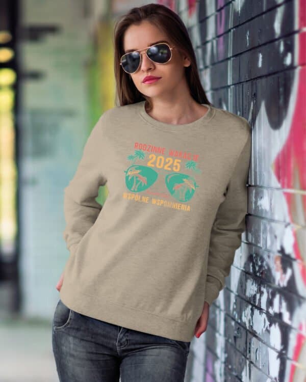 TL1243 Tshirt Hoodie Sweater SIM29 Bluza bez kaptura Personalizowana <br>Wakacje 2025 Rodzina