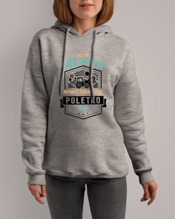 TL1244BK Tshirt Hoodie Sweater SIM14 Bluza z kapturem <br>Personalizowana dla Rolnika