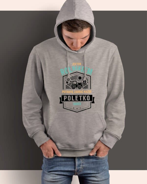 TL1244BK Tshirt Hoodie Sweater SIM15 Bluza z kapturem <br>Personalizowana dla Rolnika