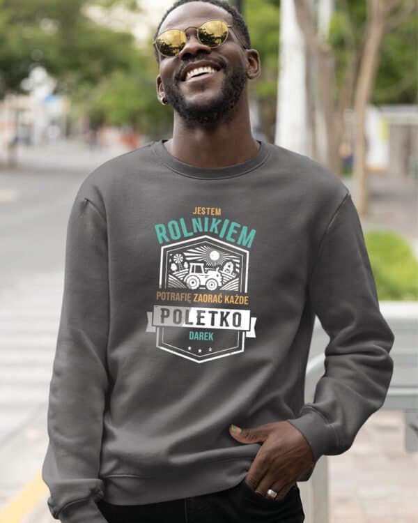 TL1244WH Tshirt Hoodie Sweater SIM24 Bluza bez kaptura <br>Personalizowana dla Rolnika