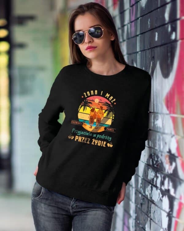 TL1246 Tshirt Hoodie Sweater SIM20 Bluza bez kaptura <br>Personalizowana Małżeństwo Żona Mąż