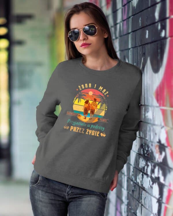 TL1246 Tshirt Hoodie Sweater SIM23 Bluza bez kaptura <br>Personalizowana Małżeństwo Żona Mąż