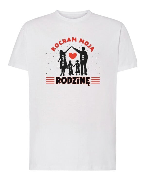 Koszulka Personalizowana <br>Kocham Rodzinę