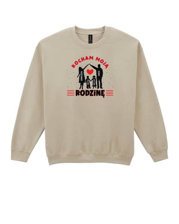 TL1247BK Tshirt Hoodie Sweater SIM28 Bluza bez kaptura <br>Personalizowana Kocham Rodzinę