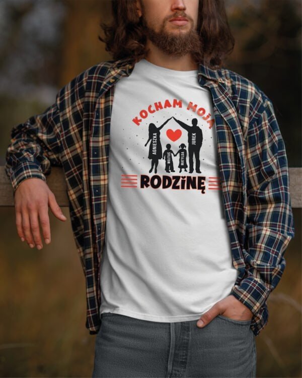Koszulka Personalizowana <br>Kocham Rodzinę