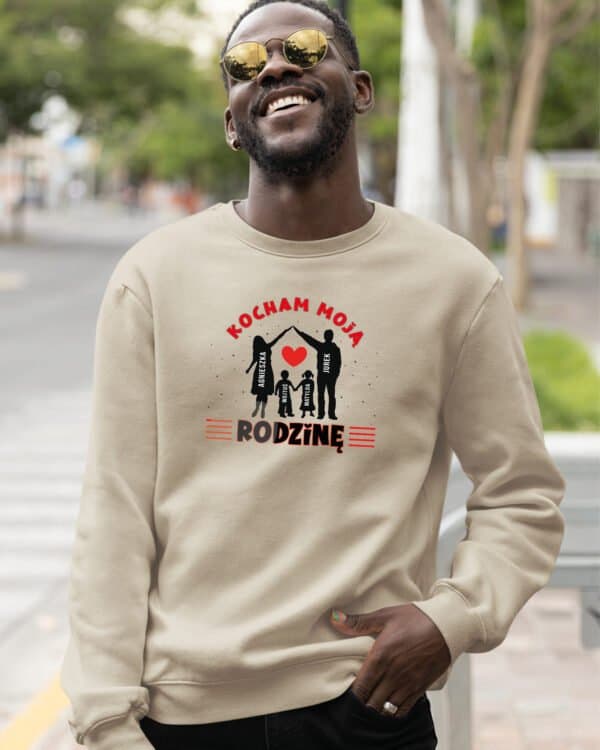 TL1247BK Tshirt Hoodie Sweater SIM30 Bluza bez kaptura <br>Personalizowana Kocham Rodzinę