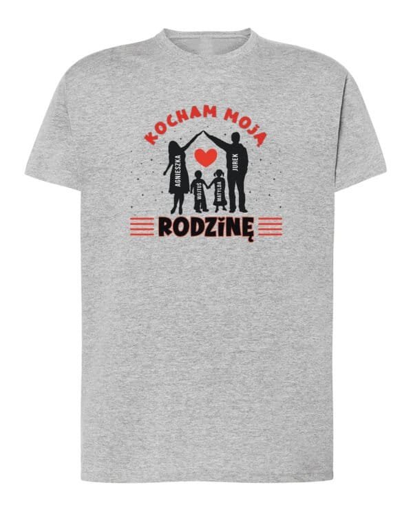 Koszulka Personalizowana <br>Kocham Rodzinę