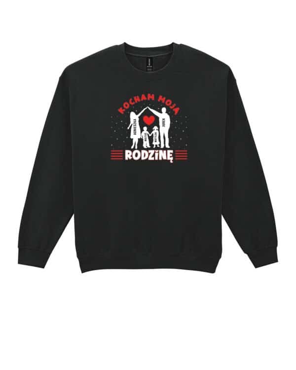 TL1247WH Tshirt Hoodie Sweater SIM19 Bluza bez kaptura Personalizowana Kocham Rodzinę