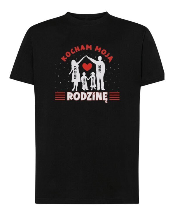 Koszulka Personalizowana Kocham Rodzinę