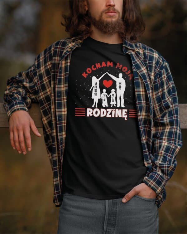 Koszulka Personalizowana <br>Kocham Rodzinę