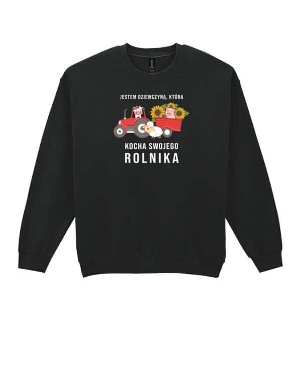 TL1248 Tshirt Hoodie Sweater SIM19 Bluza bez kaptura dla Dziewczyny Rolnika