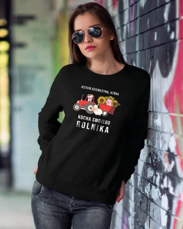TL1248 Tshirt Hoodie Sweater SIM20 Bluza bez kaptura <br>Dla Dziewczyny Rolnika