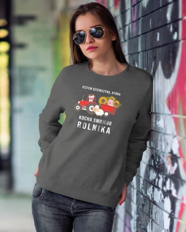 TL1248 Tshirt Hoodie Sweater SIM23 Bluza bez kaptura <br>Dla Dziewczyny Rolnika