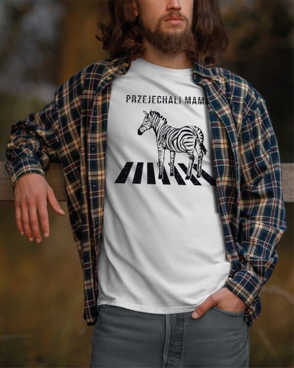 Koszulka Śmieszna Zebra Czarny Humor