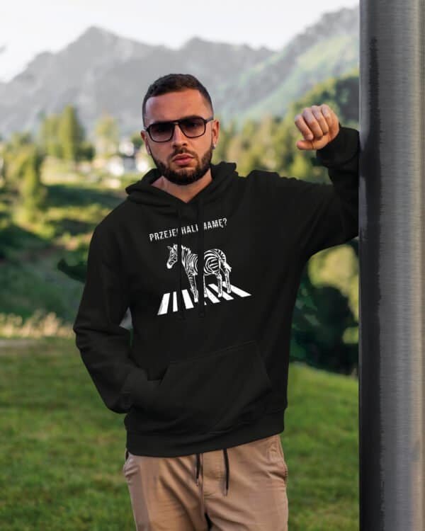 Bluza z kapturem <br>Śmieszna Zebra Czarny Humor