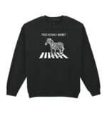 Bluza bez kaptura Śmieszna Zebra Czarny Humor