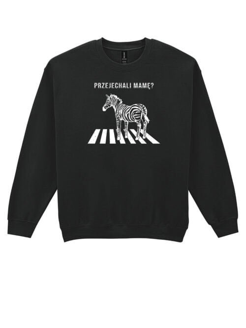 Bluza bez kaptura Śmieszna Zebra Czarny Humor
