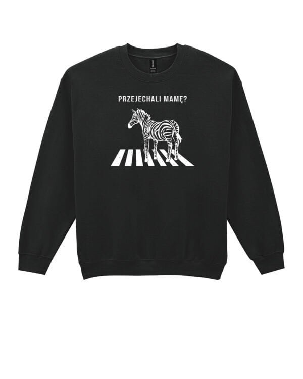 Bluza bez kaptura Śmieszna Zebra Czarny Humor