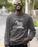 Bluza bez kaptura <br>Śmieszna Zebra Czarny Humor