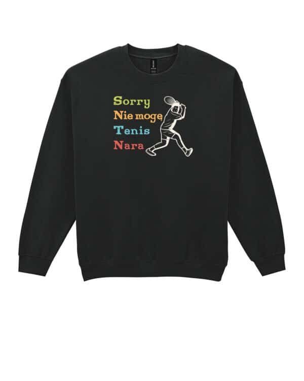 Bluza bez kaptura dla fana Tenisa Śmieszna