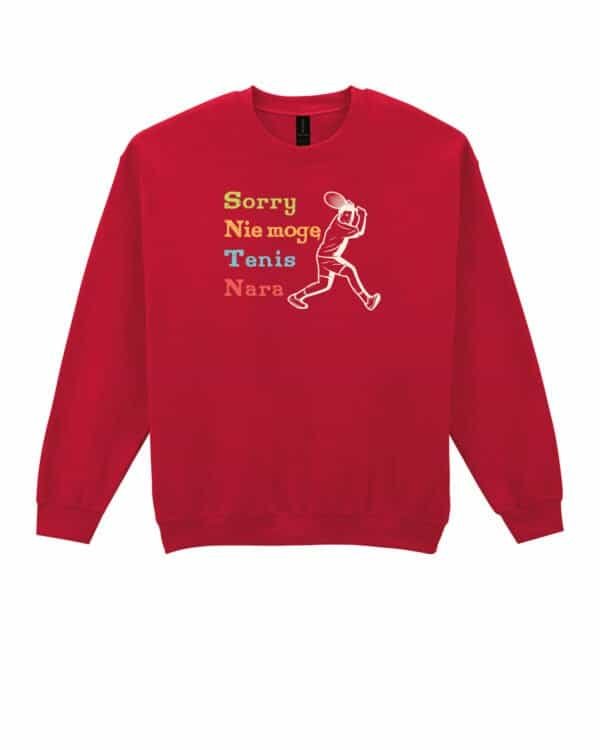 Bluza bez kaptura <br>Dla fana Tenisa Śmieszna