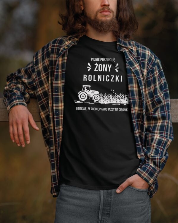 TL1254WH Tshirt Hoodie Sweater SIM9 Koszulka Śmieszna Rolnik szuka Żony