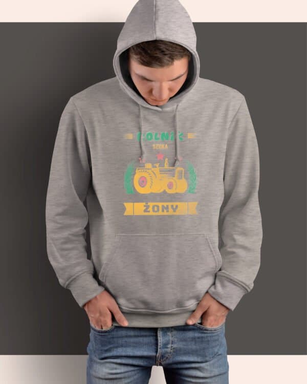 TL1256 Tshirt Hoodie Sweater SIM15 Bluza z kapturem <br>Rolnik Szuka Żony