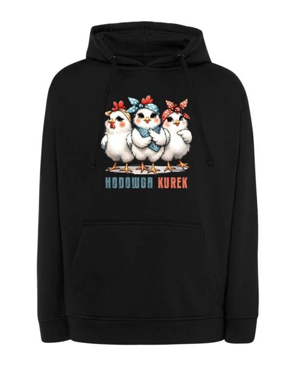 Bluza z kapturem Śmieszna Słodkie Kury