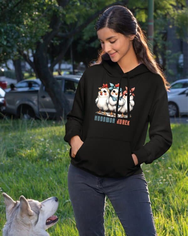 Bluza z kapturem <br>Śmieszna Słodkie Kury