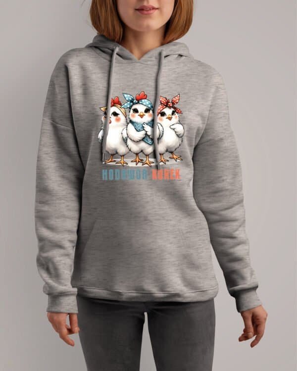 Bluza z kapturem <br>Śmieszna Słodkie Kury