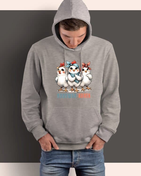 Bluza z kapturem <br>Śmieszna Słodkie Kury
