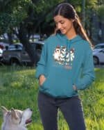 Bluza z kapturem <br>Śmieszna Słodkie Kury