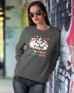 Bluza bez kaptura <br>Śmieszna Słodkie Kury