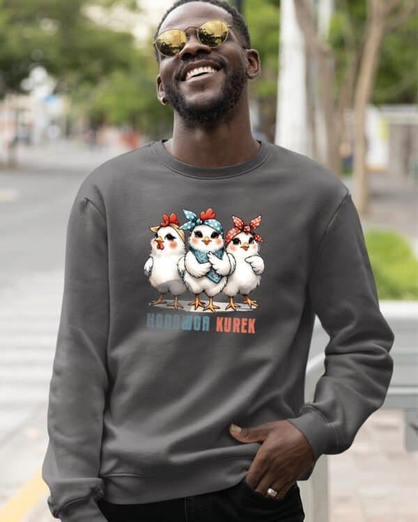 Bluza bez kaptura <br>Śmieszna Słodkie Kury