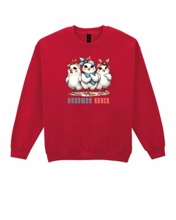 Bluza bez kaptura <br>Śmieszna Słodkie Kury