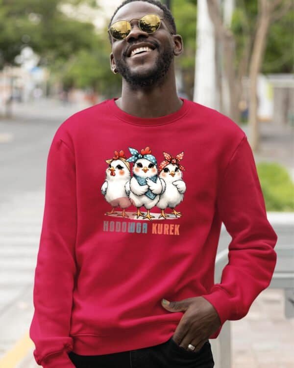 Bluza bez kaptura <br>Śmieszna Słodkie Kury