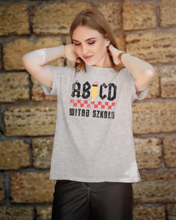 TL1259BK Tshirt Hoodie Sweater SIM5 Koszulka Parodia ACDC Szkoła