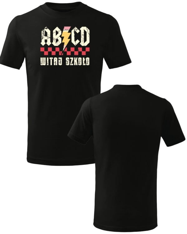 TL1259WH Kids4 Koszulka Dziecięca Witaj Szkoło na początek roku szkolnego