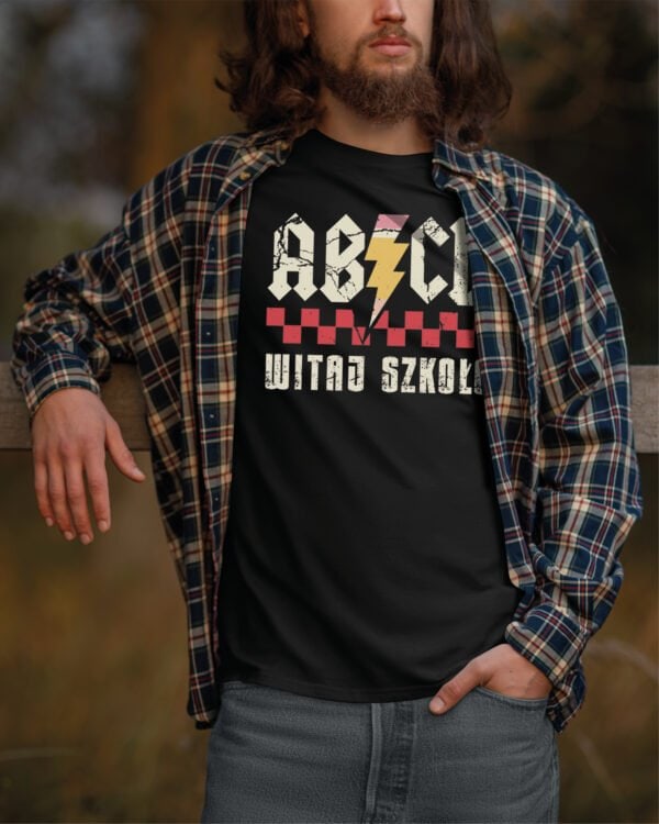 TL1259WH Tshirt Hoodie Sweater SIM9 Koszulka Parodia ACDC Szkoła