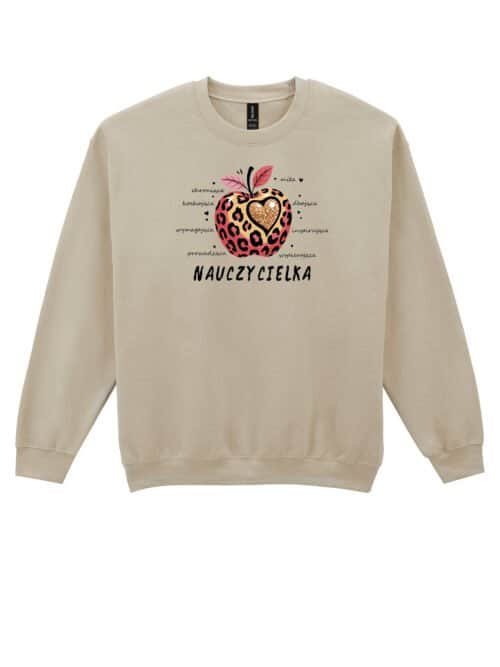 Bluza bez kaptura dla Nauczycielki Jabłko