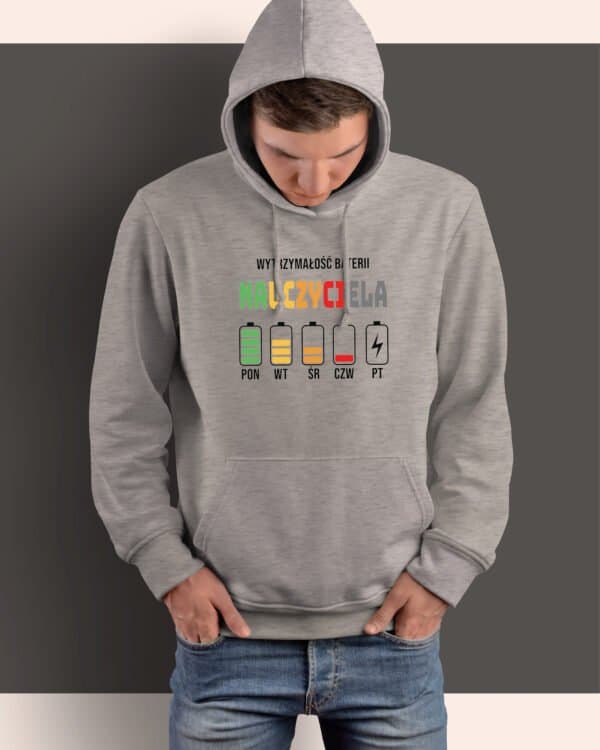 TL1262BK Tshirt Hoodie Sweater SIM15 Bluza z kapturem <br>dla Nauczyciela Energia