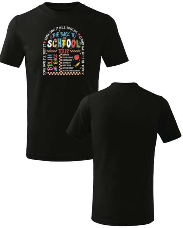 TL1263 Kids4 Koszulka Dziecięca Back to School Tour z humorem na nowy rok szkolny