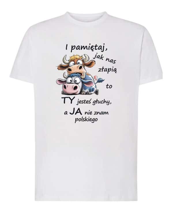 TL1272BK Tshirt Hoodie Sweater SIM Koszulka Krowy Śmieszny Tekst