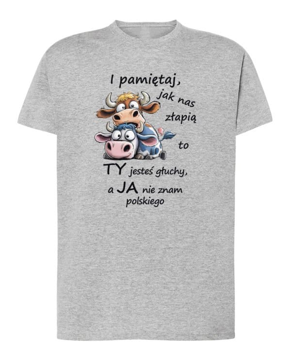 TL1272BK Tshirt Hoodie Sweater SIM4 Koszulka Krowy Śmieszny Tekst