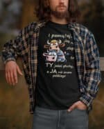 TL1272WH Tshirt Hoodie Sweater SIM9 Koszulka Krowy Śmieszny Tekst