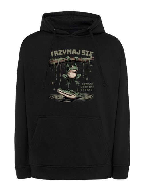 Bluza z kapturem Żaba Śmieszny Tekst