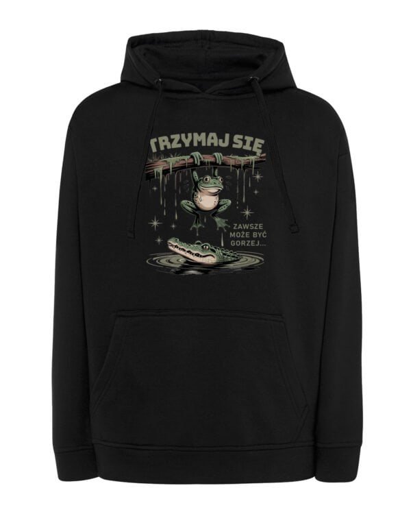 Bluza z kapturem Żaba Śmieszny Tekst