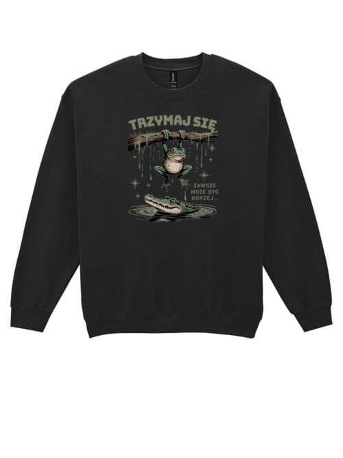 Bluza bez kaptura Żaba Śmieszny Tekst