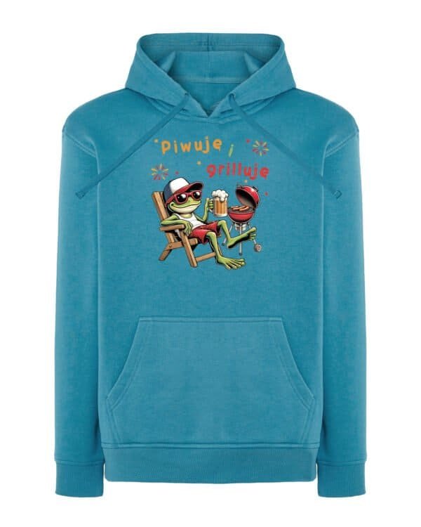 Bluza z kapturem <br>Śmieszna Żaba Piwo Grill