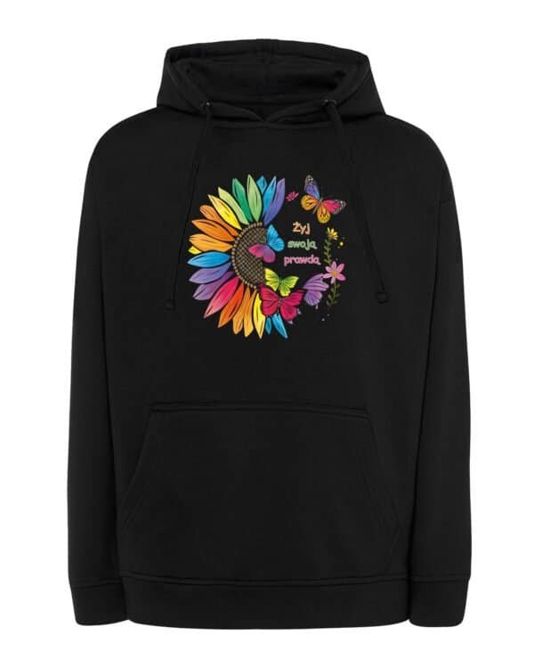 Bluza z kapturem Twoja Prawda Kwiat Motyl